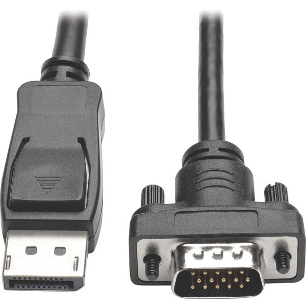 Eaton Tripp Lite Series DisplayPort 1.2 to VGA Active Adapter Cable (DP with Latches to HD15 M/M), 10 ft. (3.1 m), TAA - Image 2