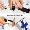 G128 Flag Pole 6FT Black Tangle Free & Finland Finnish Flag 3x5 Ft Combo Printed 150D Polyester - Image 7