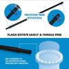 G128 Flag Pole 6FT Black Tangle Free & Finland Finnish Flag 3x5 Ft Combo Printed 150D Polyester - Image 9
