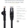 StarTech.com 25ft (7.6m) CAT6 Ethernet Cable, LSZH (Low Smoke Zero Halogen) 10 GbE Snagless 100W PoE UTP RJ45 Black Network Patch Cord ETL - Image 4