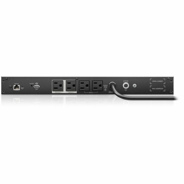 APC Smart-UPS, Line Interactive, 500VA, Lithium-ion, Rackmount 1U, 120V, 4x NEMA 5-15R outlets, Network Card, Short Depth - Image 4