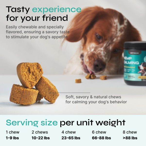 Calming Chews for Dogs Anxiety Relief   Hemp Calming Chews for Dogs   Soft Treats for Storms Fireworks Separation Vet Visits Grooming Travel   Valerian Root Hemp Seed Oil Turmeric L Theanine - Image 3