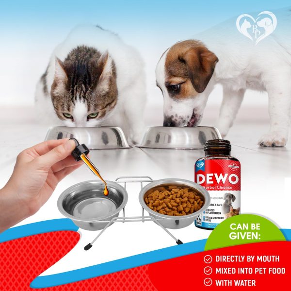 Cats & Dogs Liquid Herbal Medicine & Natural Broad Spectrum Treatment for Tapeworm Whipworm Roundworm and Hookworm   Prevention Medication & Supplement Drops for Kitten and Puppies   Made in USA - Image 4