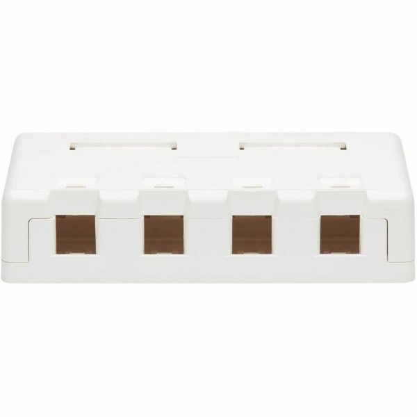 Eaton Tripp Lite Series Surface-Mount Box for Keystone Jacks - 4 Ports, White, TAA - Image 4