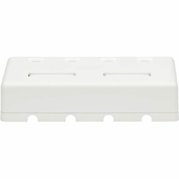 Eaton Tripp Lite Series Surface-Mount Box for Keystone Jacks - 4 Ports, White, TAA - Image 5