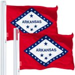 Arkansas AR State Flag 3x5 Ft 2-Pack 150D Printed Polyester By G128