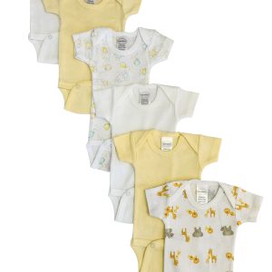 Baby Boy, Baby Girl, Unisex Short Sleeve Onezies Variety (pack Of 6) Nc_0242