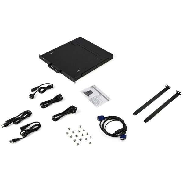 StarTech.com Rackmount KVM Console - 1U 17" LCD Monitor Single Port VGA KVM Server Rack Drawer includes Cables & Hardware - USB Support - Image 7