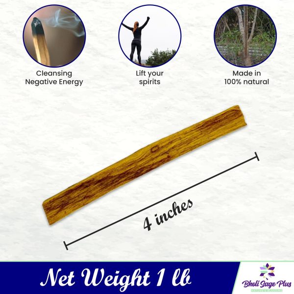 Premium Palo Santo Smudge Sticks from Peru (Net Weight 1 lb) 100% Natural Incense Hand Picked Ethically Sourced - Image 3