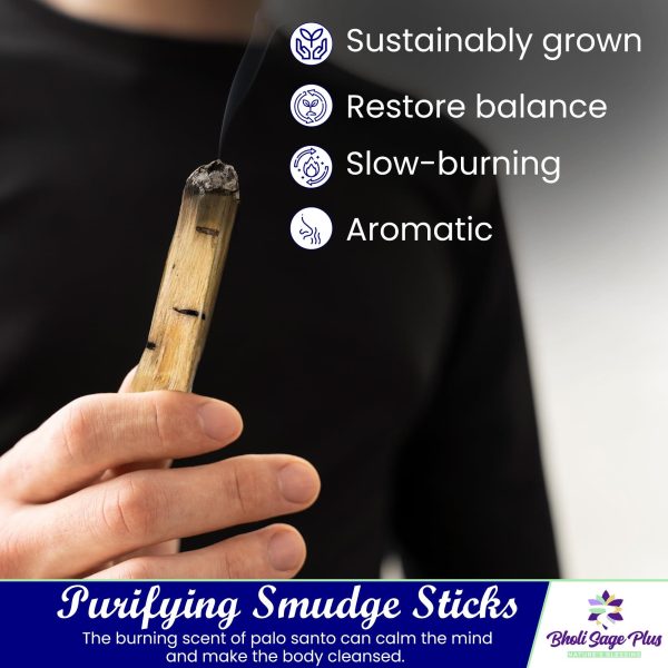 Premium Palo Santo Smudge Sticks from Peru (Net Weight 1 lb) 100% Natural Incense Hand Picked Ethically Sourced - Image 4