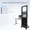 StarTech.com 2-Post 42U Mobile Open Frame Server Rack, Two Post 19in Network Rack with Casters, Rolling Open Rack for AV/Data/IT Equipment - Image 7