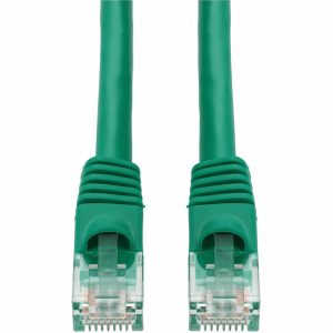 AddOn 15ft Green CAT 6A PVC Ethernet Cable Snagless Bubble Boot RJ-45 M/M