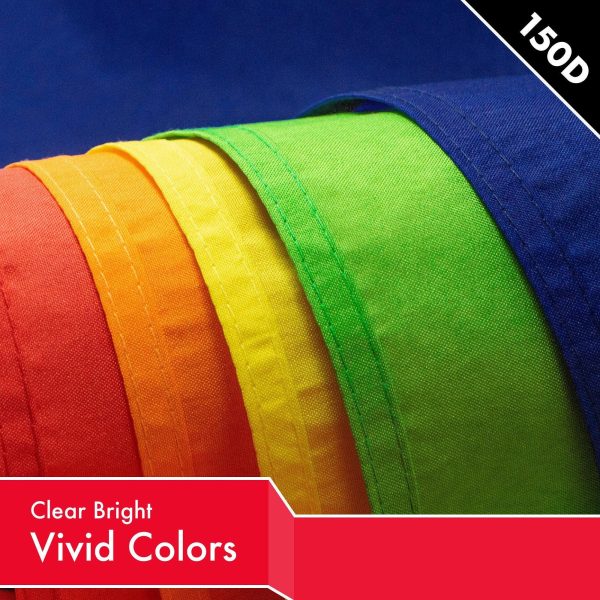 G128 2 Pack: Solid Red Color Flag | 2x3 Ft | LiteWeave Pro Series Printed 150D Polyester | Indoor/Outdoor, Vibrant Colors, Brass Grommets, Thicker and More Durable Than 100D 75D Polyester - Image 3