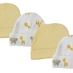 Baby Boy, Baby Girl, Unisex Infant Caps (pack Of 4) Nc_0392