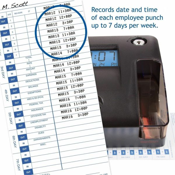 Pyramid Time Systems 3600SS Time Clock and Document Stamp - Image 6