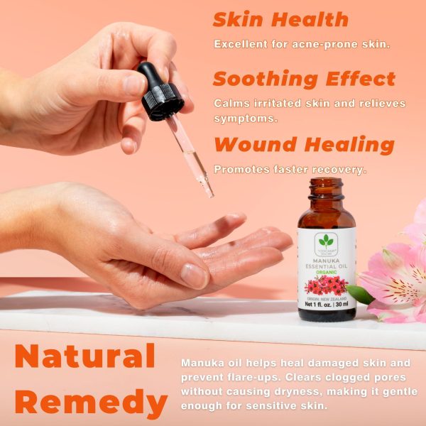 100% Pure Manuka Oil from New Zealand | Therapeutic Grade Essential Oil for Wound Care Skin Soothing Nail & Scalp Health | Organic Undiluted Cold Pressed Manuka for Face Hair & Body - Image 4