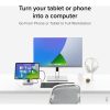 Plugable 8-in-1 USB C Docking Station for iPad with Stand, 100W Pass-through Charging USB-C Hub - Image 2
