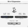Plugable 8-in-1 USB C Docking Station for iPad with Stand, 100W Pass-through Charging USB-C Hub - Image 3