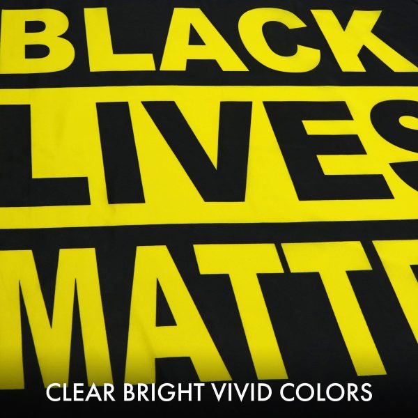 Black Lives Matter (Black/Yellow) Flag 3x5 Ft 5-Pack Printed 150D Polyester By G128 - Image 3