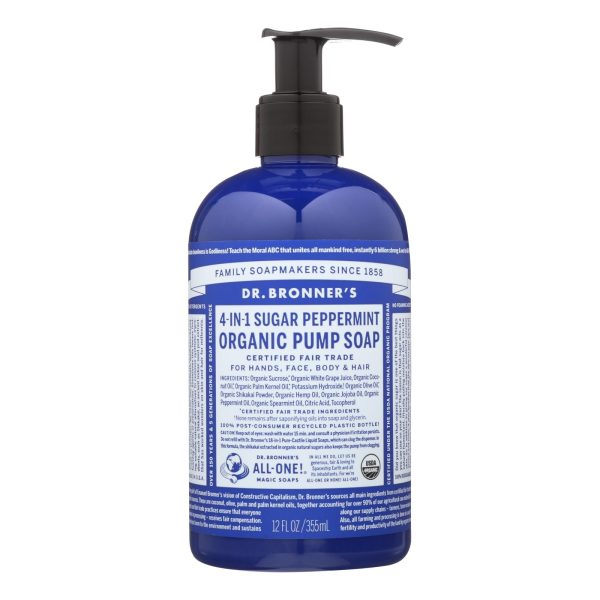 Dr. Bronner's - Liquid Soap Shika Pprmnt - 1 Each-12 FZ - Image 2