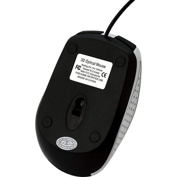 Verbatim Corded Notebook Optical Mouse - White - Image 3