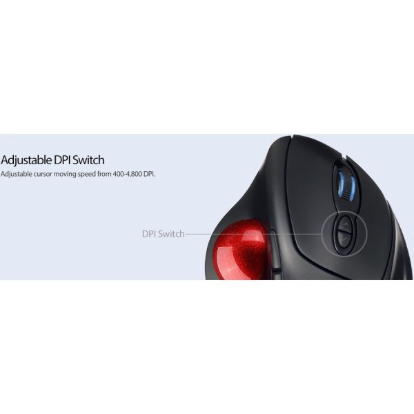 Adesso iMouse T30 - Wireless Programmable Ergonomic Trackball Mouse - Image 9