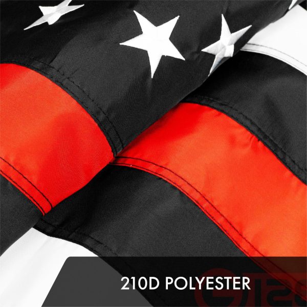 Thin Red Line State Flag 3x5 Ft 10-Pack Embroidered Polyester By G128 - Image 4