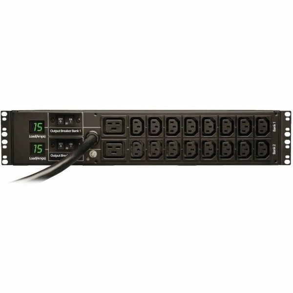 Eaton Tripp Lite Series 5.5kW Single-Phase Local Metered PDU, 208/230V Outlets (16 C13 & 2 C19), L6-30P, 12 ft. (3.66 m) Cord, 2U Rack-Mount, TAA - Image 6