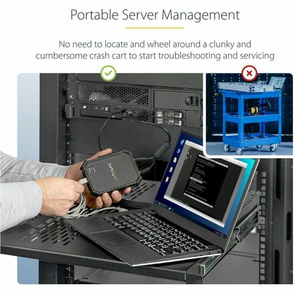 StarTech.com Laptop to Server KVM Console, Rugged USB Crash Cart Adapter with File Transfer and Video Capture, TAA - Image 4