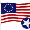 G128 Combo Pack: American USA Flag 5x8 Ft & Betsy Ross Flag 5x8 Ft | Both ToughWeave Series Embroidered 300D Polyester, Embroidered Design, Indoor/Outdoor, Brass Grommets - Image 2