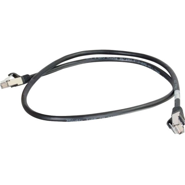 C2G-3ft Cat5e Molded Shielded (STP) Network Patch Cable - Black - Image 2
