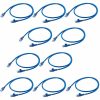 StarTech.com 3 ft. CAT6 Ethernet Cable - 10 Pack - ETL Verified - Blue CAT6 Patch Cord - Snagless RJ45 Connectors - 24 AWG - UTP - Image 2