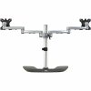 StarTech.com Dual Monitor Stand, Ergonomic Desktop Monitor Stand for up to 32"(17.6lb/8kg) VESA Displays, Free-Standing Adjustable, Silver - Image 6