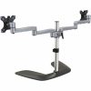 StarTech.com Dual Monitor Stand, Ergonomic Desktop Monitor Stand for up to 32"(17.6lb/8kg) VESA Displays, Free-Standing Adjustable, Silver - Image 7