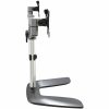 StarTech.com Dual Monitor Stand, Ergonomic Desktop Monitor Stand for up to 32"(17.6lb/8kg) VESA Displays, Free-Standing Adjustable, Silver - Image 8