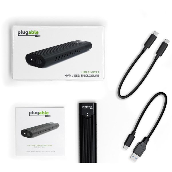 Plugable USB C to M.2 NVMe Tool-free Enclosure USB C and Thunderbolt 3 Compatible up to USB 3.1 Gen 2 Speeds (10Gbps). - Image 7