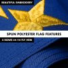 G128 Combo Pack: 5 Ft Tangle Free Spinning Flagpole (Black) & Indiana Flag 2x3 Ft Embroidered 220GSM Spun Polyester, Brass Grommets (Flag Included) Aluminum Flag Pole - Image 5