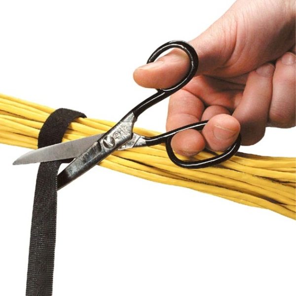 Black Box Hook and Loop Bundle Cable Wrap - 5/8" x 15', Black, 15-ft. (4.6-m) Roll - Image 2
