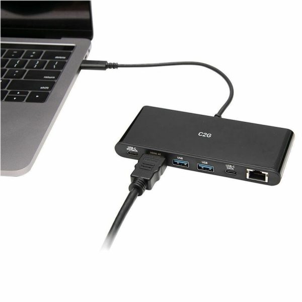 C2G USB-C 6-in-1 Mini Docking Station Bundle for Laptops - Image 2