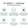 StarTech.com 1U Vented Server Rack Cabinet Shelf - Fixed 10in Deep Cantilever Rackmount Tray for 19" Data/AV/Network Enclosure w/Cage Nuts - Image 2