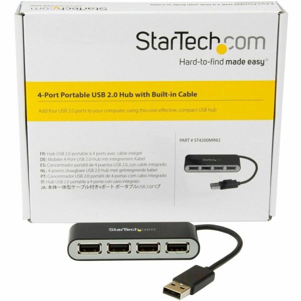 StarTech.com 4 Port USB Hub â€" 4 x USB 2.0 port â€" Bus Powered â€" USB Adapter â€" USB Splitter â€" Multi Port USB Hub â€" USB 2.0 Hub - Image 5
