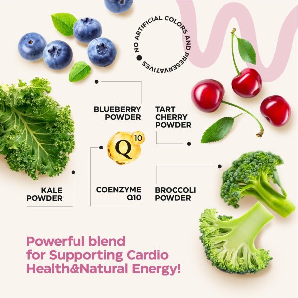 Beets for High Blood Pressure 5000 Mg   Beet Root Chews with Pomegranate Juice Powder   Nitric Oxide Gummies for Energy Cardio Health   Gummy Supplement for Men and Women   Sugar Free   2 Pack - Image 4