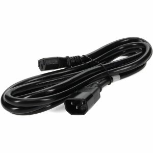 6ft C13 Female to C14 Male 14AWG 100-250V at 10A Black Power Cable