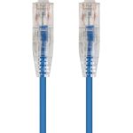 Monoprice SlimRun Cat6 28AWG UTP Ethernet Network Cable, 10ft Blue