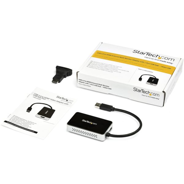 StarTech.com USB 3.0 to HDMI Adapter w/ 1x USB, USB to VGA Monitor Converter for Windows (no support for macOS/ChromeOS/Linux) - TAA - Image 6