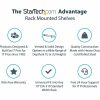 StarTech.com 2U 22in Vented Rack Mount Shelf - Fixed 22 inch Deep antilever Rackmount Tray for Server Rack Cabinet Shelf - 50lbs / 23kg - Image 2