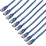StarTech.com 3 ft. CAT6 Ethernet cable - 10 Pack - ETL Verified - Blue CAT6 Patch Cord - Molded RJ45 Connectors - 24 AWG - UTP