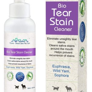 Arava   Tear Stain Remover   Eye Stain Cleaner for Dogs & Cats   Natural Ingredients & 26 Dead Sea Minerals   Safe & Effective for Pets   Removes Tear & Saliva Stains & Prevents New Ones