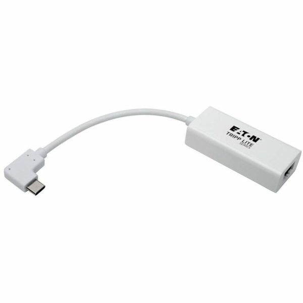 Eaton Tripp Lite Series USB-C to Gigabit Network Adapter with Right Angle USB-C, Thunderbolt 3 Compatibility - White - Image 5