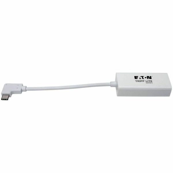 Eaton Tripp Lite Series USB-C to Gigabit Network Adapter with Right Angle USB-C, Thunderbolt 3 Compatibility - White - Image 6